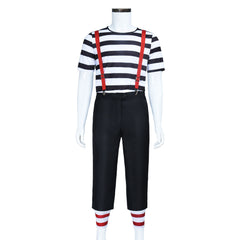 Alice In Wonderland Tweedle Dum & Dee Black Stripes Set Outfits Cosplay Costume