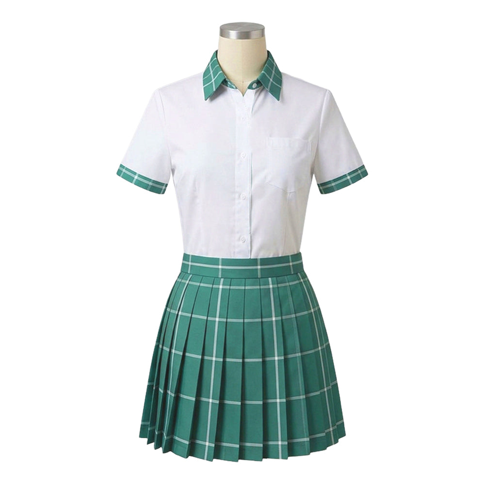 Alien Stage Anakt Arts High School Mizi Sua Green Plaid​ Uniform Outfits ​Cosplay Costume