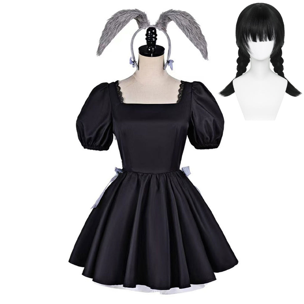Alien Stage Sua Baniste Black Dress Bunny Set Outfits Cosplay Costume