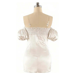 Alien Stage Sua White Bow Dress Stage Outfits Cosplay Costume