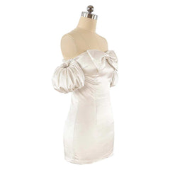 Alien Stage Sua White Bow Dress Stage Outfits Cosplay Costume
