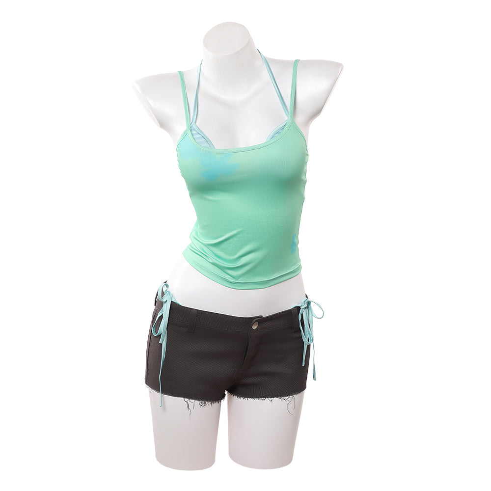 Alien Stage ZOMST Mizi Green Top Shorts Bikinis Set Outfits Cosplay Costume 