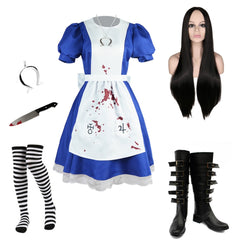 Alice: Madness Returns Alice Blue Dress Outfits Cosplay Costume Halloween Carnival Suit