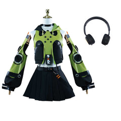 Game Zenless Zone Zero (2024) Anby Demara Green Outfits Cosplay Costume Halloween Carnival Party Suit