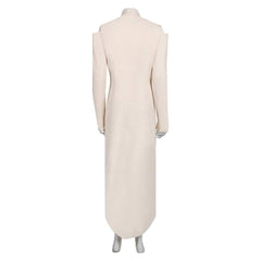 Andor Season 2 (2025) Mon Mothma White Long Coat Dress Outfits Cosplay Costume 