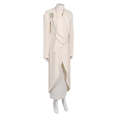 Andor Season 2 (2025) Mon Mothma White Long Coat Dress Outfits Cosplay Costume 