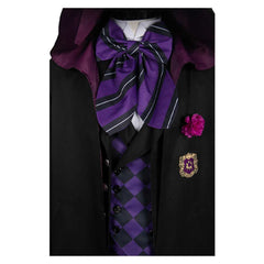 Anime Black Butler Season 4: Public School Arc (2024) Gregory Violet Black Set Outfits Cosplay Costume Halloween Carnival Suit