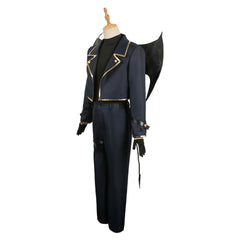 Anime Blue Lock Mikage Reo Black Devil Jumpsuit Outfits Cosplay Costume Halloween Carnival Suit