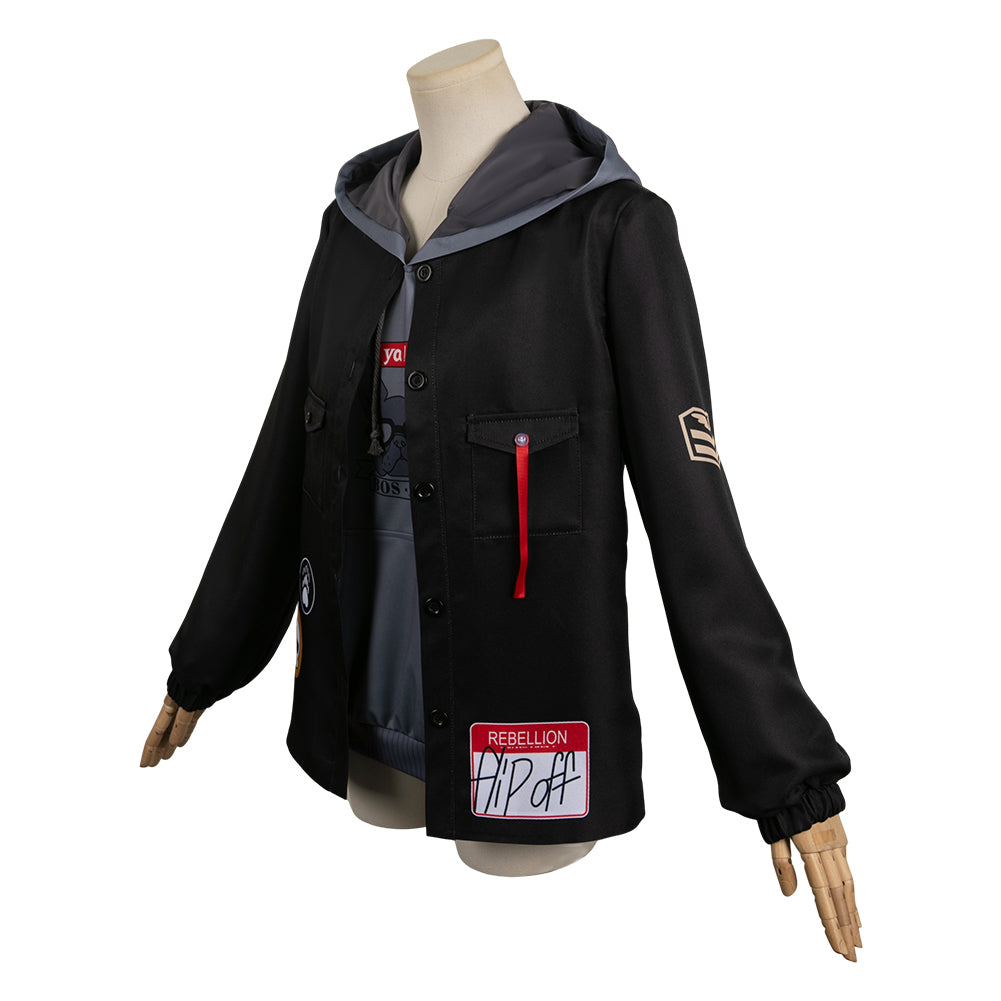 Girls Band Cry 2024 Momoka Kawaragi Black Hoodie Jacket Coat Cosplay Costume Outfits Halloween Carnival Suit