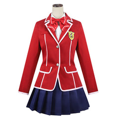 Anime Guilty Crown Yuzuriha Inori Red School Uniform Dress Outfits Cosplay Costume Halloween Carnival Suit