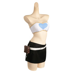 Anime Lucy Heartfilia Blue Heart Dress Set Outfits Cosplay Costume Halloween Carnival Suit 