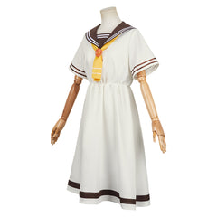 Anime Makeine: Too Many Losing Heroines (2024) Nukumizu Kaju White School Dress Outfits Cosplay Costume Halloween Carnival Suit