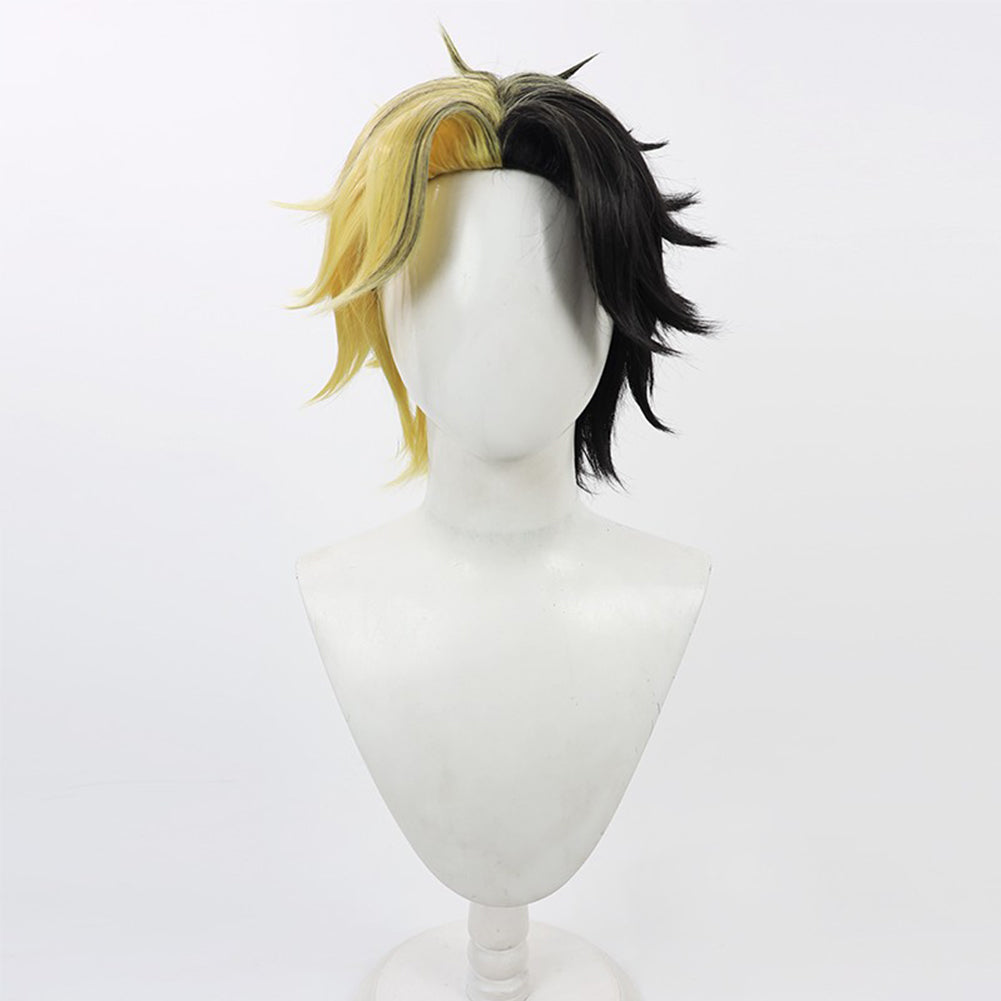  Anime Mashle: Magic and Muscles Rayne Ames Black And Yellow Wig Cosplay Accessories Halloween Carnival Props