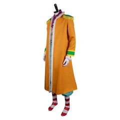 Anime One Piece Buggy Yellow Set Outfits Cosplay Costume Halloween Carnival Suit
