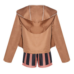 Anime One Piece Jewelry Bonney Brown Coat Set Outfits Cosplay Costume Halloween Carnival Suit