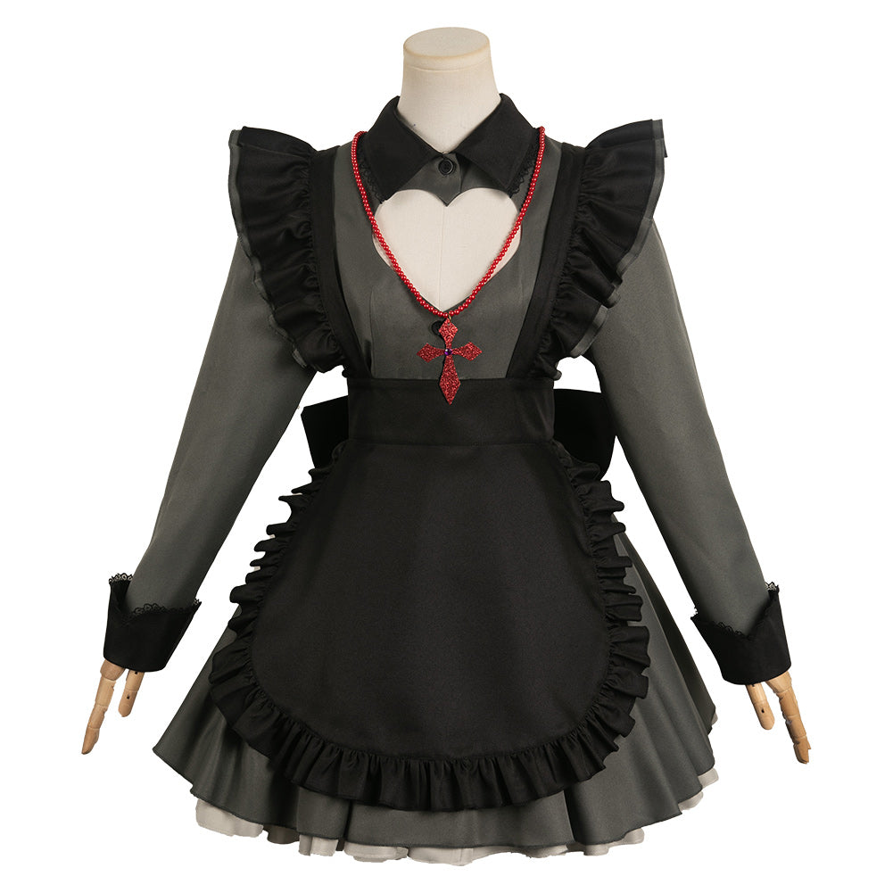 Anime Oshi No Ko Hoshino Rubii Black Vampire Maid Dress Outfits Cosplay Costume Halloween Carnival Suit