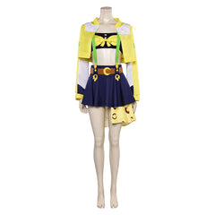 Anime Pretty Derby 2024 Jungle Pocket Cute Vitality Girl Daily Wear Yellow Set Cosplay Costume