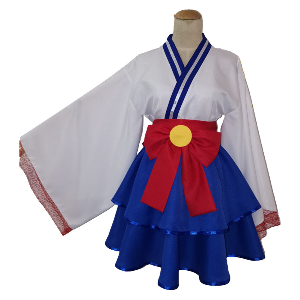 Anime Sailor Moon Tsukino Usagi White Kimono Outfits Cosplay Costume Halloween Carnival Suit