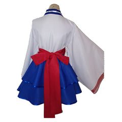 Anime Sailor Moon Tsukino Usagi White Kimono Outfits Cosplay Costume Halloween Carnival Suit