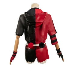 Anime Suicide Squad ISEKAI (2024) Harley Quinn Red Black Jacket Outfits Cosplay Costume Halloween Carnival Suit 