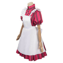 Anime The Boy And The Heron Kiriko Pink Maid Apron Dress Outfits Cosplay Costume Halloween Carnival Suit