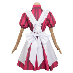 Anime The Boy And The Heron Kiriko Pink Maid Apron Dress Outfits Cosplay Costume Halloween Carnival Suit