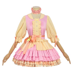 Anya Pink Yellow Dress Extra Mission Set Outfits Cosplay Costume