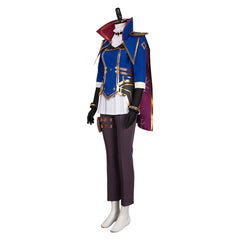 Arcane: League Of Legends 2 (2024) Caitlyn Blue Red Cape Outfits Cosplay Costume 