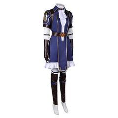 Arcane: League of Legends 2 (2024) Caitlyn Sleeveless Blue Dress Outfits Cosplay Costume 