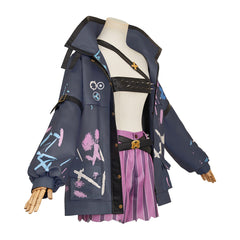 Arcane: League Of Legends 2 (2024) Jinx Black Concept Art Set Outfits Cosplay Costume 