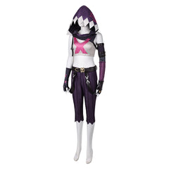 Arcane: League Of Legends 2 (2024) Jinx Dark Purple Outfits Cosplay Costume 