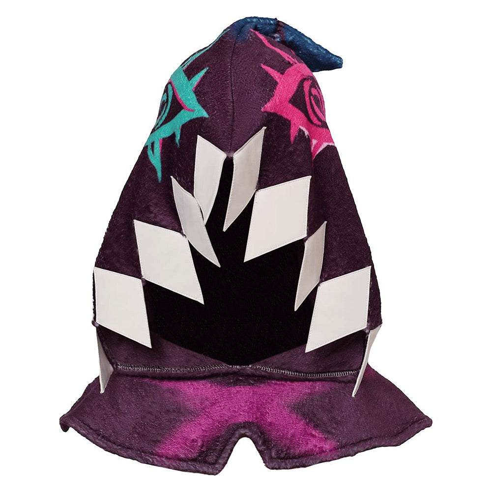 Arcane: League Of Legends 2 (2024) Jinx Flannel Hood Hat Cap Halloween Carnival Costume Accessories - Original