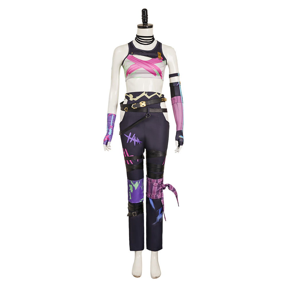 Arcane: League Of Legends 2 (2024) Jinx White Painted Set Outfits Cosplay Costume 