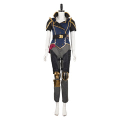 Arcane: League Of Legends 2 (2024) Vi Blue Uniform Outfits Cosplay Costume Halloween Carnival Suit