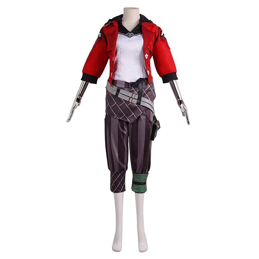 Arcane: League Of Legends Season 1 Vi Red Jacket Set Outfits Cosplay Costume 