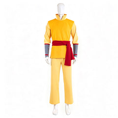Avatar Aang: The Last Airbender (2026) Aang Red Cloak Yellow Set Outfits Cosplay Costume