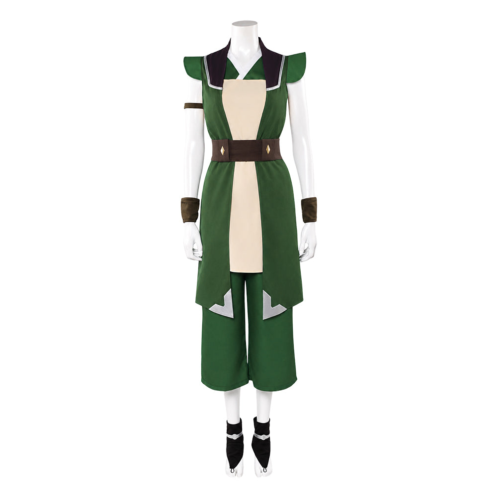 Avatar Aang: The Last Airbender (2026) Toph Beifong Green Outfits Cosplay Costume