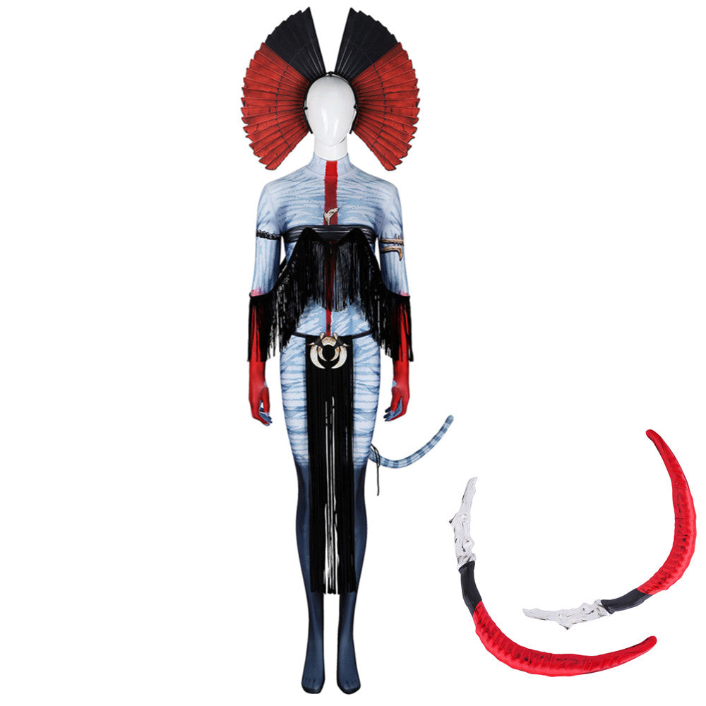 Avatar: Fire and Ash (2025) Varang Blue Jumpsuit Set Outfits Cosplay Costume