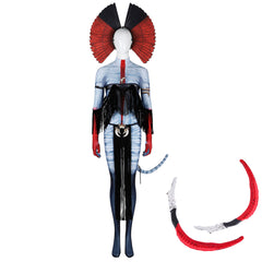 Avatar: Fire and Ash (2025) Varang Blue Jumpsuit Set Outfits Cosplay Costume