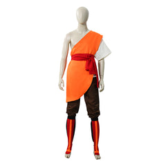 Avatar: The Last Airbender Aang Orange One Shoulder Set Outfits Cosplay Costume 