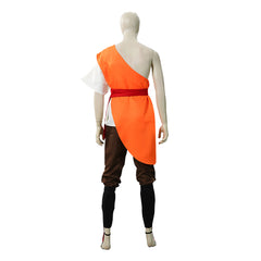 Avatar: The Last Airbender Aang Orange One Shoulder Set Outfits Cosplay Costume 
