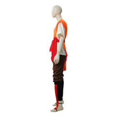 Avatar: The Last Airbender Aang Orange One Shoulder Set Outfits Cosplay Costume 