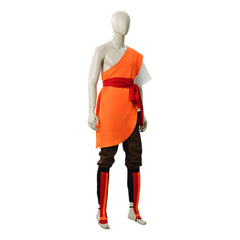 Avatar: The Last Airbender Aang Orange One Shoulder Set Outfits Cosplay Costume 