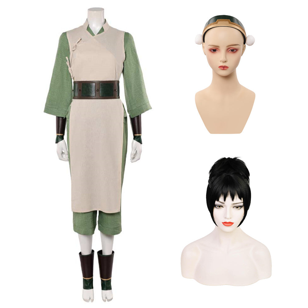 Avatar: The Last Airbender Live-action (2026) Toph Beifong Green Beige Set Outfits Cosplay Costume