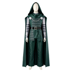 Avengers: Doomsday (2026) Doctor Doom Green Tunic Pants Cloak Set Outfits Cosplay Costume