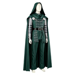 Avengers: Doomsday (2026) Doctor Doom Green Tunic Pants Cloak Set Outfits Cosplay Costume