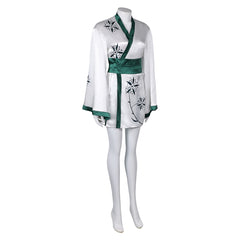 Band ABBA Anni-Frid Synni Lyngstad Retro 70s White Tunic Robe Cosplay Costume Outfits Halloween Carnival Suit 