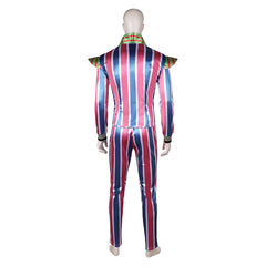 Band Ziggy Stardust David Bowie Blue Red Striped Outfits Cosplay Costume Halloween Carnival Suit