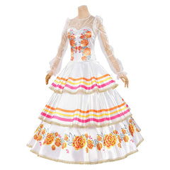 Barbie 2025 Día de Muertos White Dress Outfits Cosplay Costume Halloween Carnival Suit
