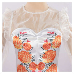 Barbie 2025 Día de Muertos White Dress Outfits Cosplay Costume Halloween Carnival Suit